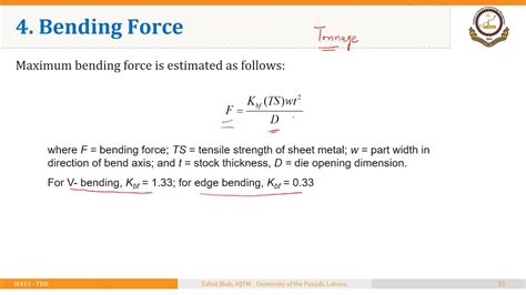 sheet metal roll bending formula